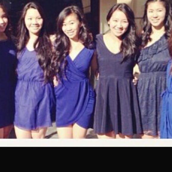 WORN ONCE Royal Blue Body Wrap Dress w/ pockets - Picture 2 of 7